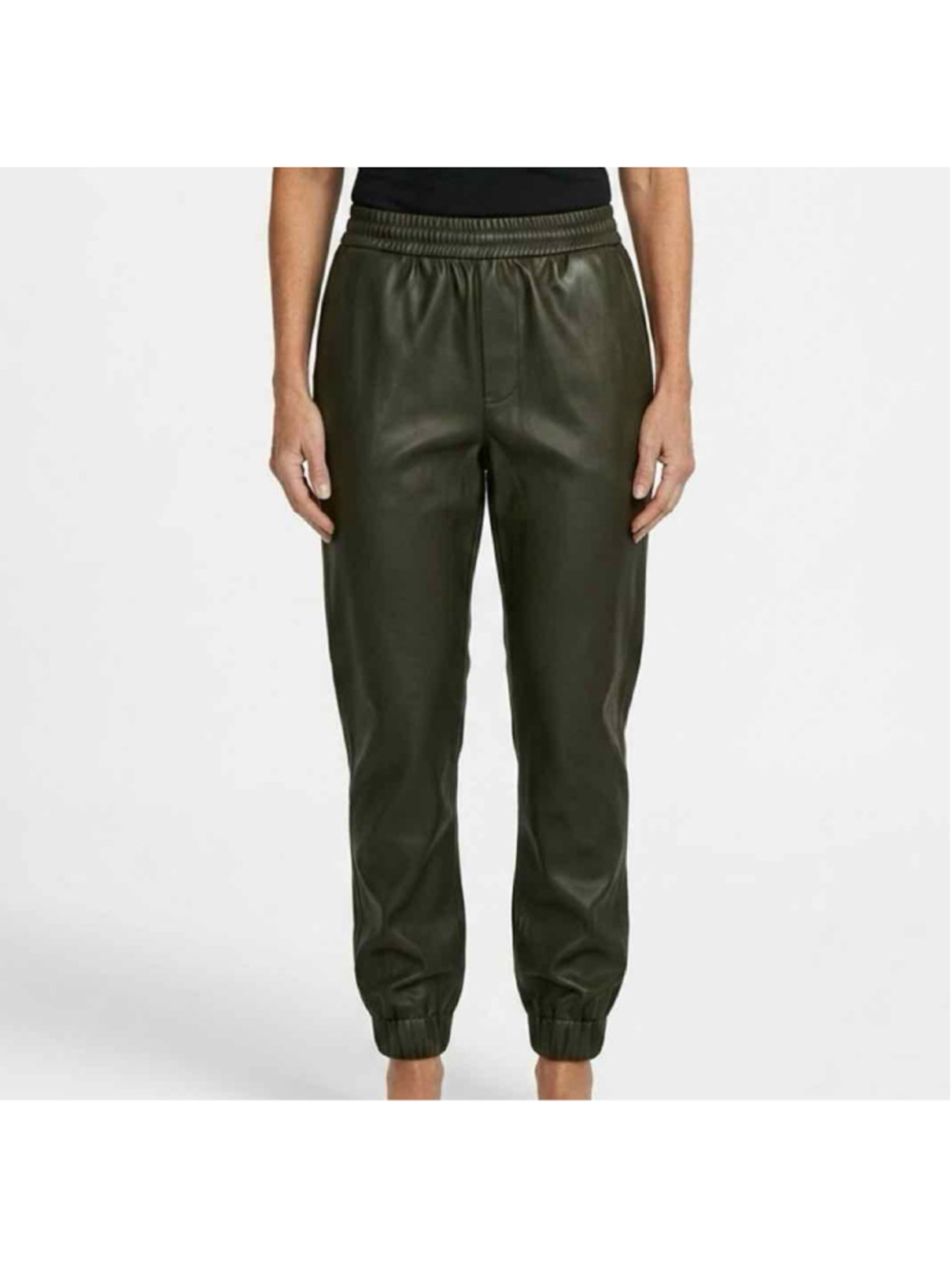 Alice + Olivia Pete Vegan Leather Joggers Size Small NWT